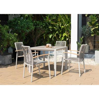 Cina Godetevi i pasti al fresco con AJUNION Luxury Aluminum Garden Set e Poltrona a corda in vendita