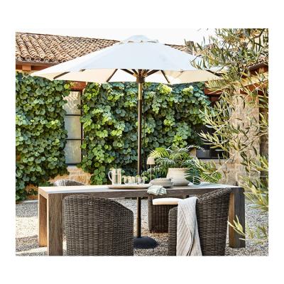 China Aluminum Frame Tilt Sun Shade for Garden Restaurant AJUNION 9ft Round Patio Umbrella for sale