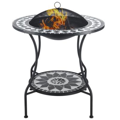 China Customized Logo Stocked Outdoor Garden Bonfire Camping Portable Round Wood Burning Firepit for sale