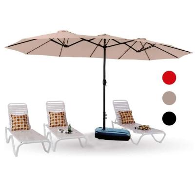 China Commercial Sonnenschirm Market Umbrella with Light 227.5 CM Radii and Aluminum Pole for sale