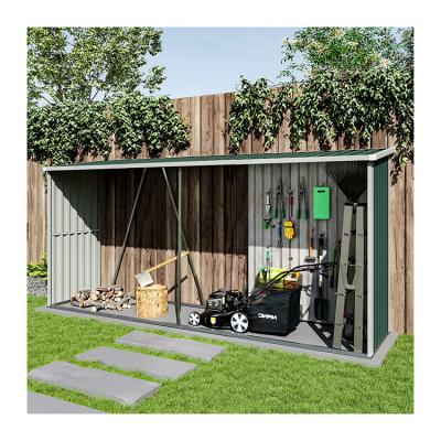 China Firewood Log Storage and Garden Tools House AJUNION Large Metal Shed with Rot Proof for sale