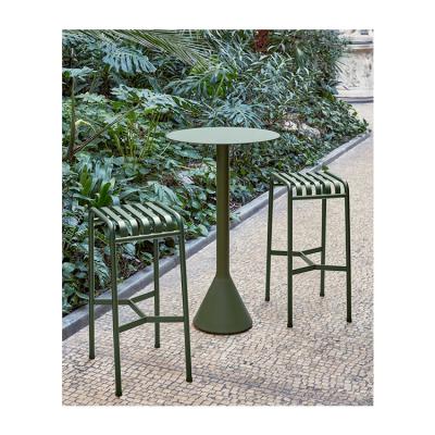 China Outdoor Furniture Bar Set AJUNION Minimalist Style Bar Table and Chair for Courtyard for sale