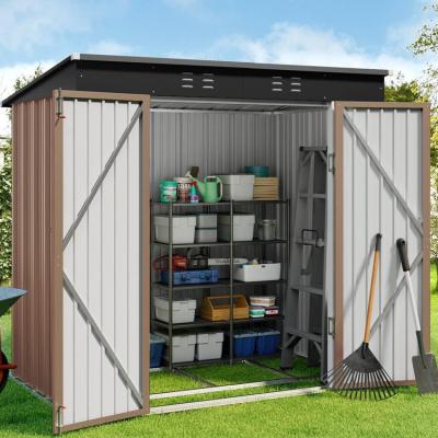 China Outdoor Backyard Small Tool Bicycle Shed House Metal Steel Waterproof Garden Storage for sale