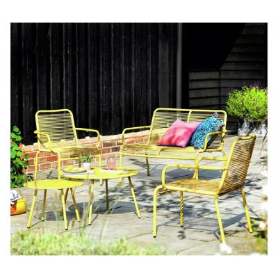 China Villa AJUNION 4 lugares Mobiliário de jardim de metal Balcão Patio Set Bistro Set Set de aço à venda