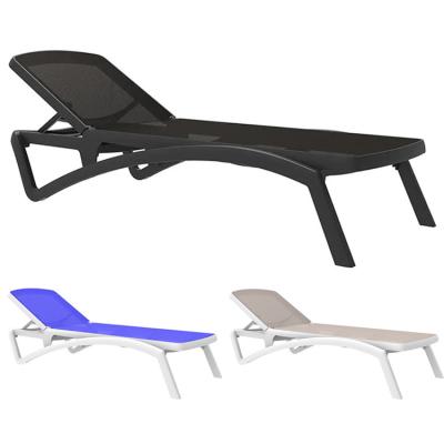 Κίνα Εξωτερικός κήπος πλαστικό Teslin Stackable Chaise Sun Lounger Καρέκλα για ξενοδοχείο Beach Patio προς πώληση