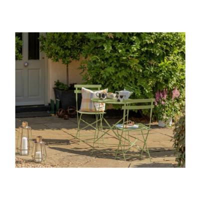 China Conjunto de jardín de acero metálico elegante para patio Cottage de jardín W80xD68xH82cm Conjunto de Bistro al aire libre en venta