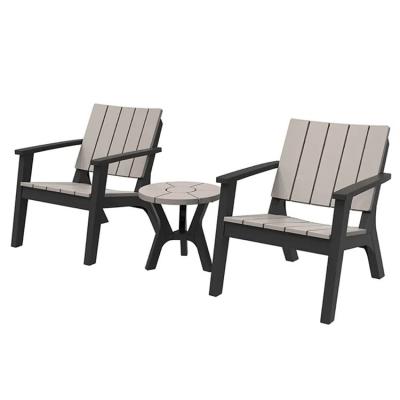 China Conjunto de mesa y silla de madera de plástico para patio exterior nórdico jardín balcón restaurante café en venta