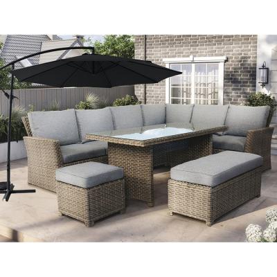 China Tamanho do tabuleiro L.44 X W.44 X H.41cm AJUNION PE Rattan Garden Set para o seu espaço exterior à venda