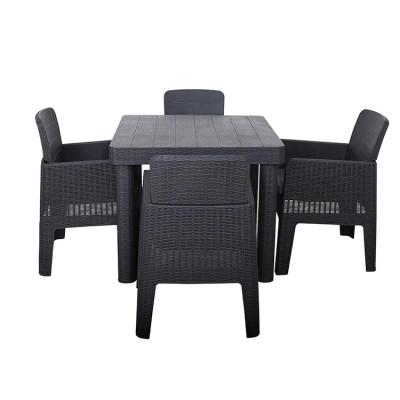 China Logo Geen of aangepast logo Nordic Outdoor Stackable Plastic Eettafel en Stoel Set Te koop