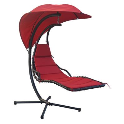 Cina Aggiornare il tuo patio Modern Metal Stand Amaca Swing Chair con cuscino e tetto solare in vendita