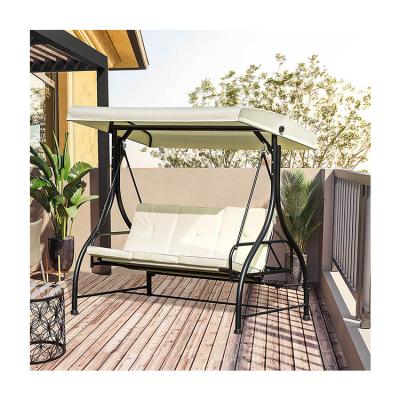 China AJUNION Steel Frame Swing Hammock Chair for Patio Garden 150kg Weight Capacity Canopy for sale