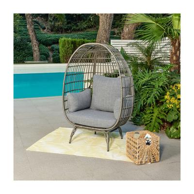 China Standing Egg Chair Foldable and Rattan Weave Design for Outdoor Living Room for sale