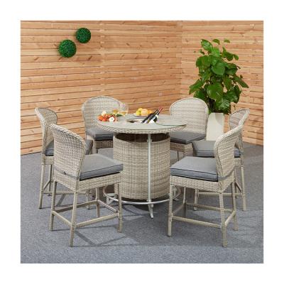 Cina Migliora la tua area di intrattenimento all' aperto con AJUNION PE Rattan Bar Furniture Set in vendita