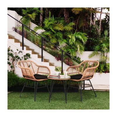 China AJUNION 2 Seating Outdoor Patio Furniture Bistro Set D23.62''xW21.26''xH31.5'' Chair Size for sale