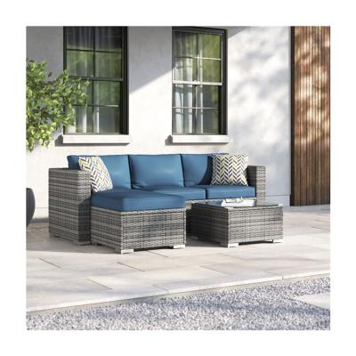 China Sofá de Rattan Lounge Set Seccional 24' H X 78' W X 50.78' D para relaxar ao ar livre à venda