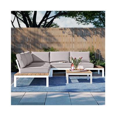 China 120.16 lb. Overall Product Weight AJUNION Outdoor Sectional Sofa Set for Patio Lounge for sale