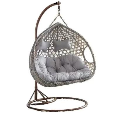 China Outdoor Balcony Courtyard Garden Patio Pe Rattan Wicker Egg Swing Chair with Stand for sale