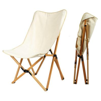 Chine Chaise en bois de hêtre ultra-légère portable pliable papillon chaise de camping pour adultes à vendre