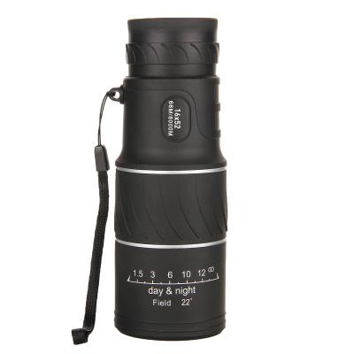 China Fogproof Vend Low Price Good Night Vision Long Range Zoom 16x52 Monocular Bifocal Telescope For Outdoor Hunting for sale