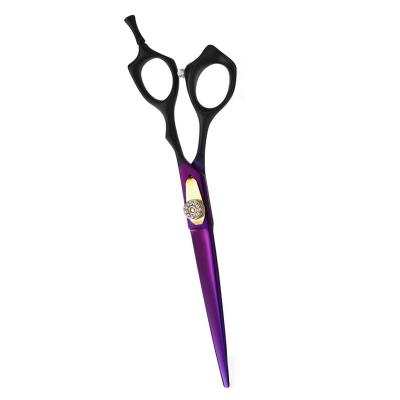 China JP440C Viable Professional Steel Purple Dragon 7 Inch Hair Cutting Pet Grooming Scissors for sale