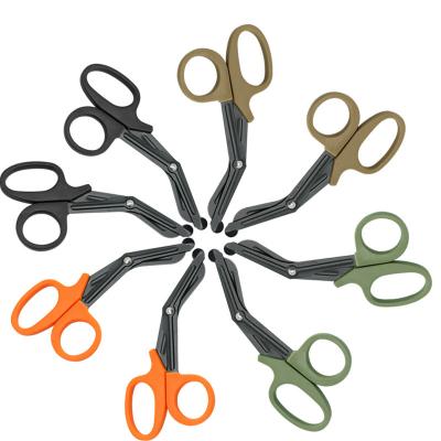 China Universal Fit Wholesale Black Coated Bandage Shears Scissors Medical Nursing Trauma Scissors for sale