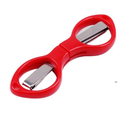 China Universal Cutting Mini Student Hand Foldable Stainless Steel Scissors with Plastic Handle for sale