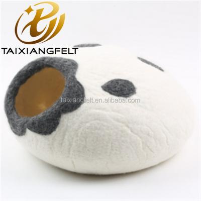 China Custom Viable Wool Felt Cat Cave Pet Bed House Cat Cocoon Bed In Stock for sale