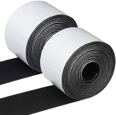 China Waterproof Total 20 Feet Roll Tape Polyester Felt Tape Black Furniture Felt Backed Self Adhesive Felt Tape 1.96 Inch Felt Tapes for sale