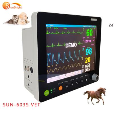 China Vet Sunbright Monitor 6 Parameters ECG/NIBP Yes Portable Veterinary Vital Sign Monitor SUN-603S for sale