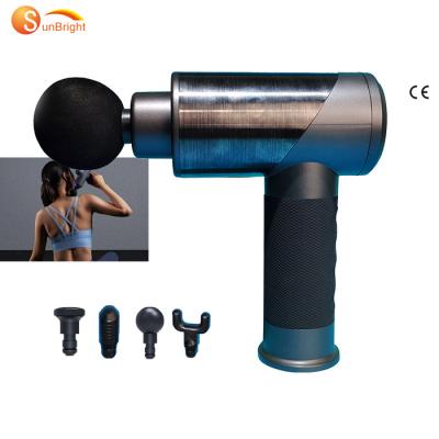 China 20 Speed ​​Metal LCD Sport Logo Handle Fitness Muscle Massage Fascial Private Gun Masajor for sale