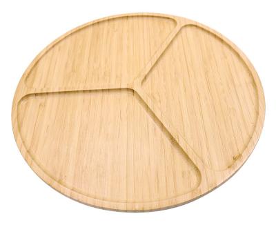 China Sustainable Round Non Disposable Sushi Plate Party Reusable Bamboo Sushi Dishes Kids for sale