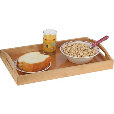 China Eco-Friendly Bamboo Food Tray Tray Walnut Breakfast Serving Tray Wooden Cutting Board for sale