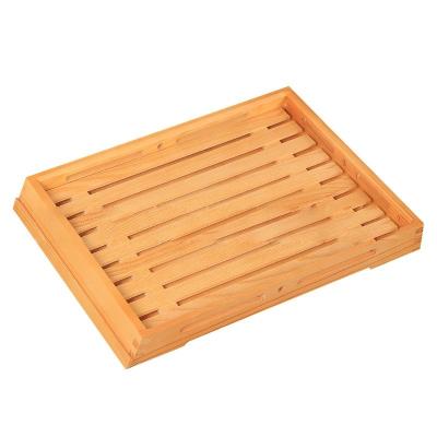 China Rectangular Multi-Layer Cake Display Stand Bamboo Tray Viable Square Pastry Cake Baking Rack For Kitchen Accessories for sale