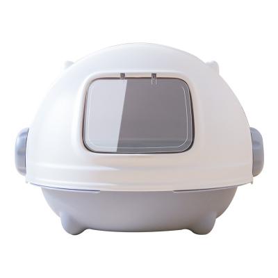 China 2022 Viable New Wholesale Fully Sealed Clamshell Cat Litter Box Oversized Splash Proof Pet Supplies for sale