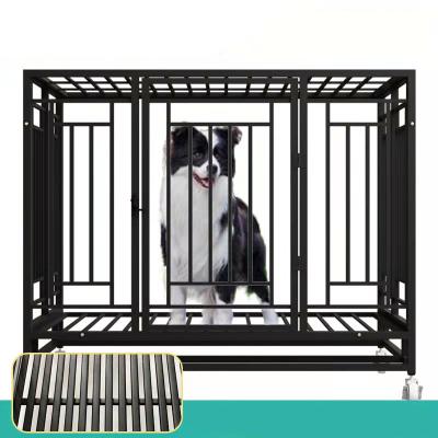 China 2022 Hot Selling New Wholesale Animals Medium Small Dog Cage With Separate Toilet Dog Villa Pet Cage for sale