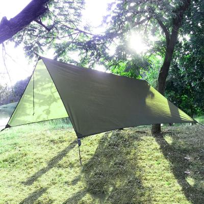 China 2021New Arrival Outdoor Lightweight Shelter Sun Shade Rain Fly Camping Tarp With Tent Poles Beach Tent Sun Shelter for sale