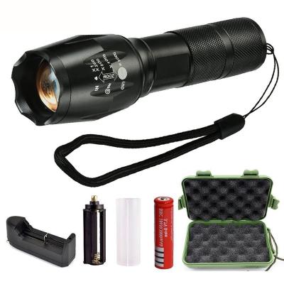 China Emergency Outdoor Waterproof Aluminum Super Power T6 Camping Tactical Flashlight for sale