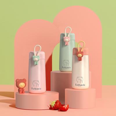 China Custom Logo Cute Kids Stainless Steel Small Cup 270ml Portable Viable Water Bottle for sale