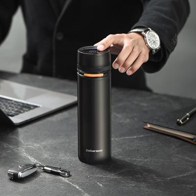 China Sustainable Portable 500ml Keep Hot And Cold Travel Mug Insulated Double Walled Vacuum Flask Led Bottle for sale