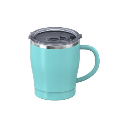 China Fashion Sustainable 300ml Lvory Ceramic 316 Stainless Steel Inner Thermal Custom Home Insulated Heater Coffee Mugs With Handle for sale