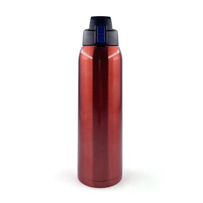 China Sustainable Replaceable Two Lids Double Wall Insulation 18/8 SS Gym Custom Water Bottle for sale