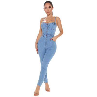 China Breathable Breathable Women Invest Jeans Hot Sexy Girls Club Overall Custom Wear Jeans Ladies Jumpsuit Jeans Women for sale