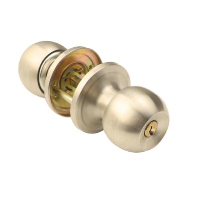 China Easy Installation Factory Price Stainless Steel Bathroom Handle Door Ball Knob Double Sided Lock for sale