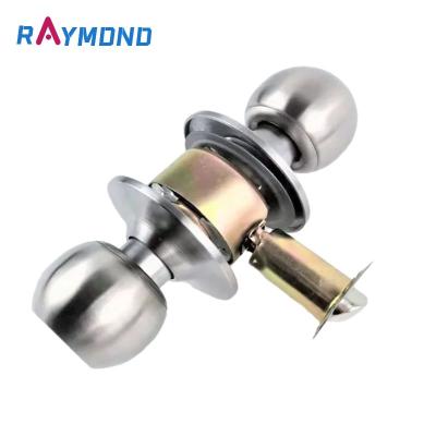 China Easy Knob Lock Round Ball Shape Entrance Installation Door Lock Home Lever Handle With 3 Keys for sale