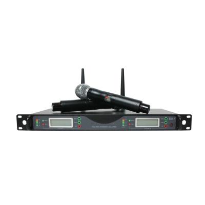 China Dual Channel 2 UHF Wireless Microphones Handheld Wireless Conference System For PRO AUDIO WM-2870U for sale