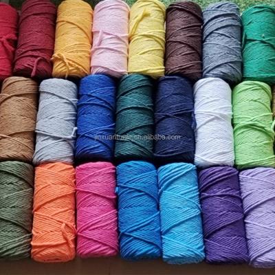 China Home Decor 100m 200m 1kg Per Roll 26 Colors Cheap Price SINGLE STRAND MACRAME ROPE 4mm for sale