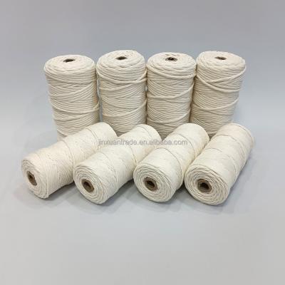 China Home Decor 3mm 4mm Single Strand 100%Cotton Twist Yarn Macrame Rope Natural 5mm Per 1kg 100m 200m 300m for sale