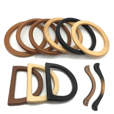 China Fasion metal handles for bags bamboo circular handle wood handles for bags for sale