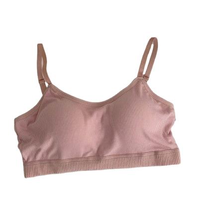 China Wholesale one piece back closure color soild women breathable soft nylon push up wire free seamless bra for daily for sale