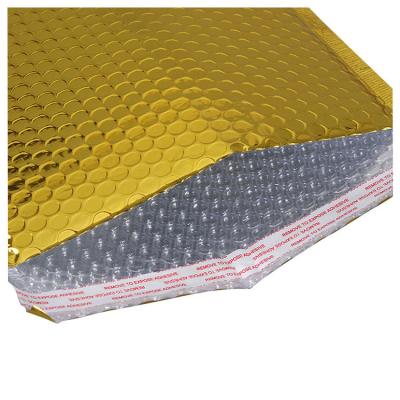 China Recyclable Custom Logo Gold Metallic Mailer Plate Shipping Envelope Padded Mailing Bags Bubble Poly Envelope Packaging Mailing Bag for sale